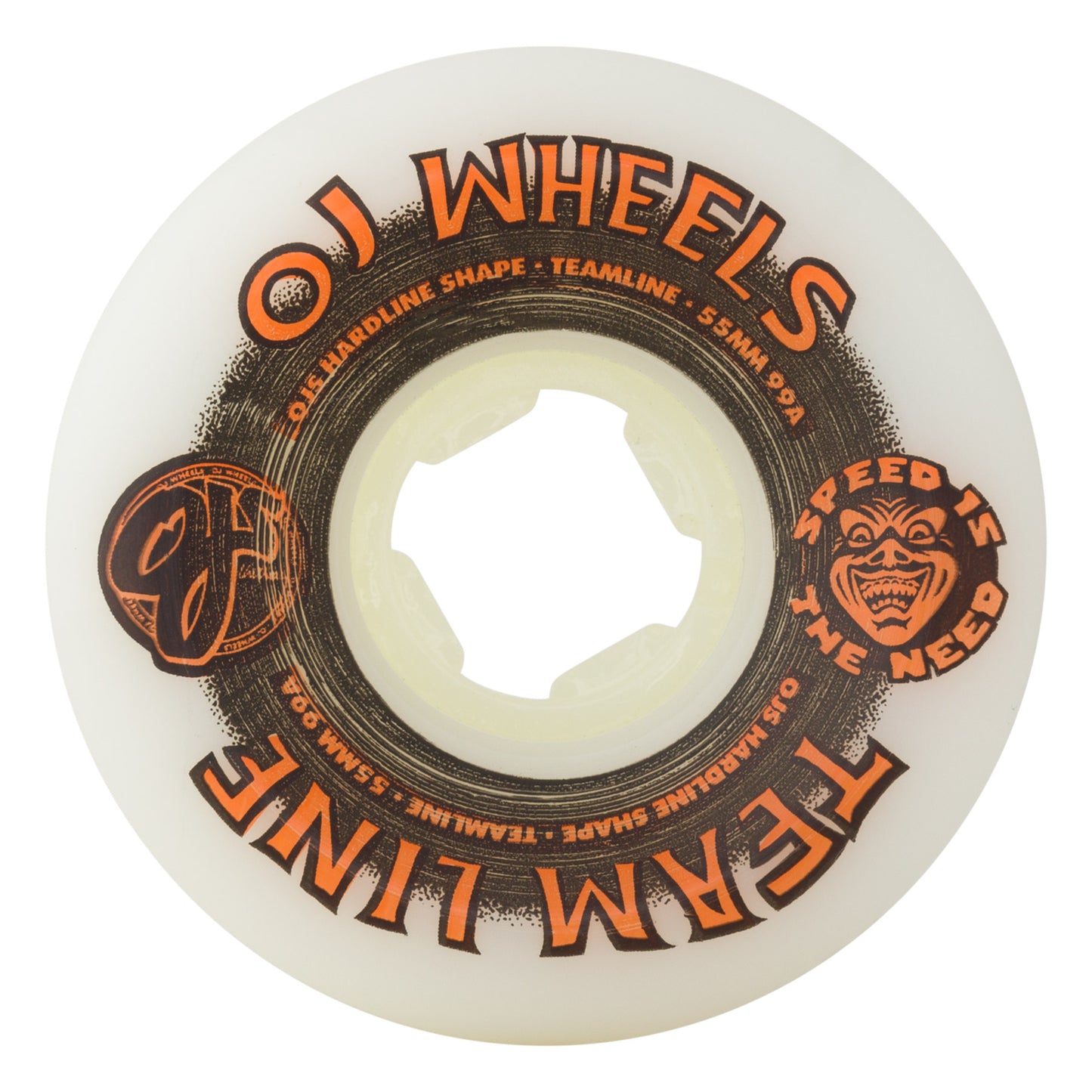 55mm Team Line Original Hardline 99a Skateboard Wheel