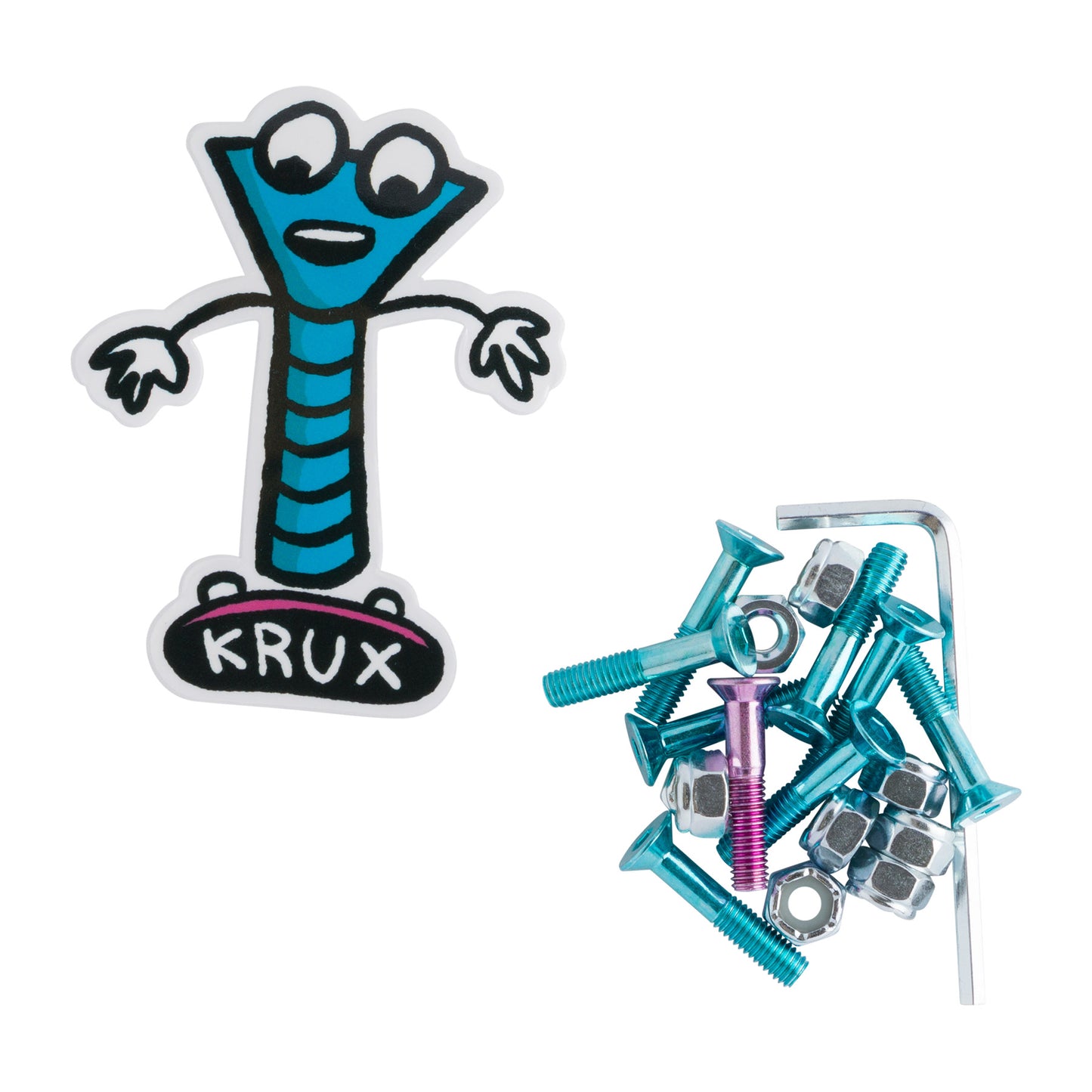 Krux Krome Allen 1" Hardware (Pink / Blue)