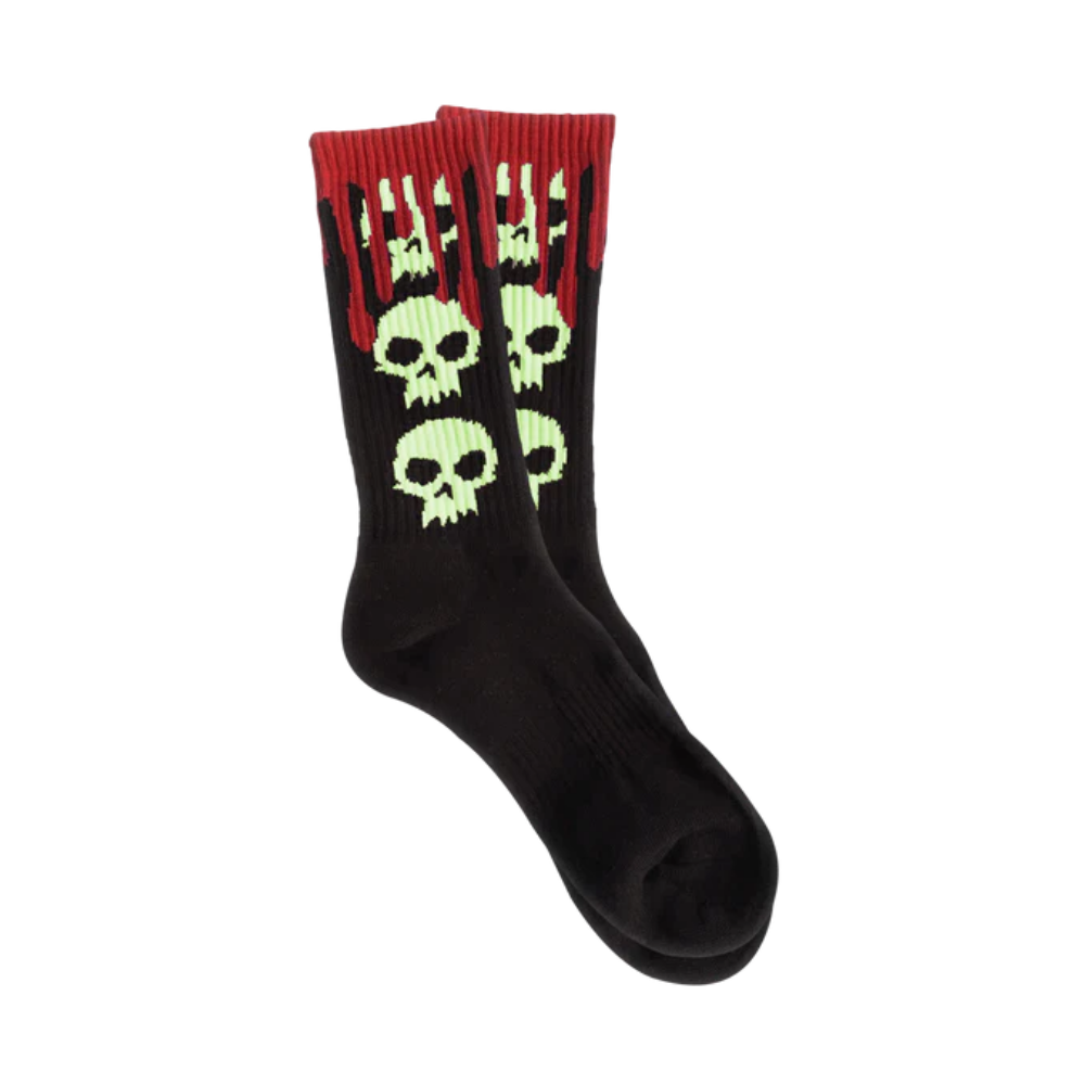 Zero 3 Skull Blood Socks (Black / Glow)