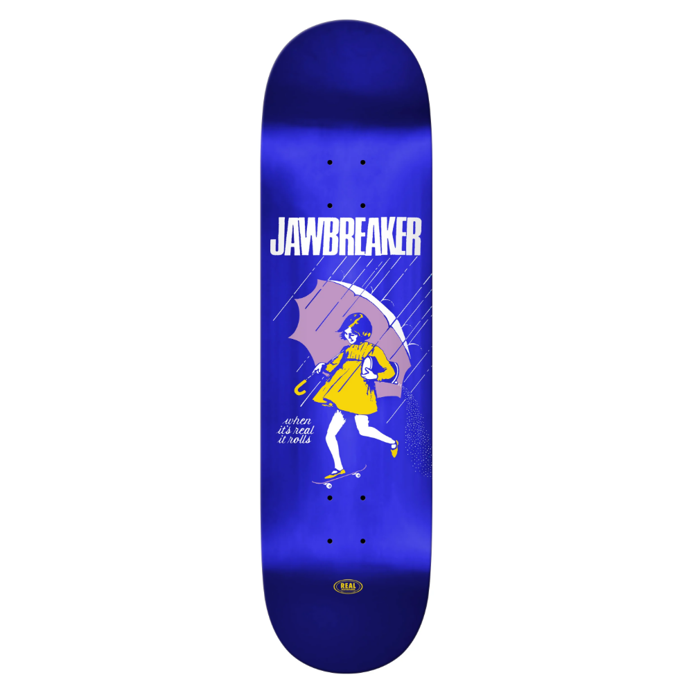 Real x Jawbreaker Blue Foil 8.38" Skateboard Deck