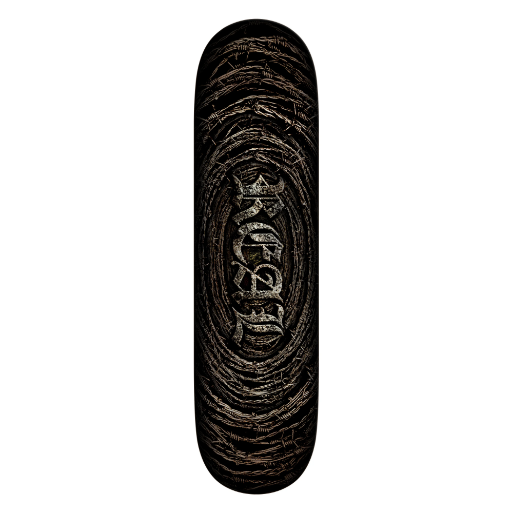 Real Team Barbed Wire Oval 8.50" Skateboard Deck (Rusted Foil)