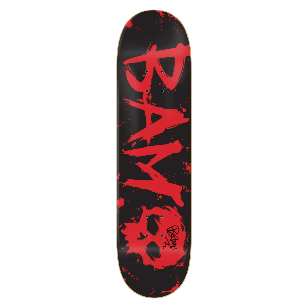 Zero x Bam Margera Blood Text Skateboard Deck
