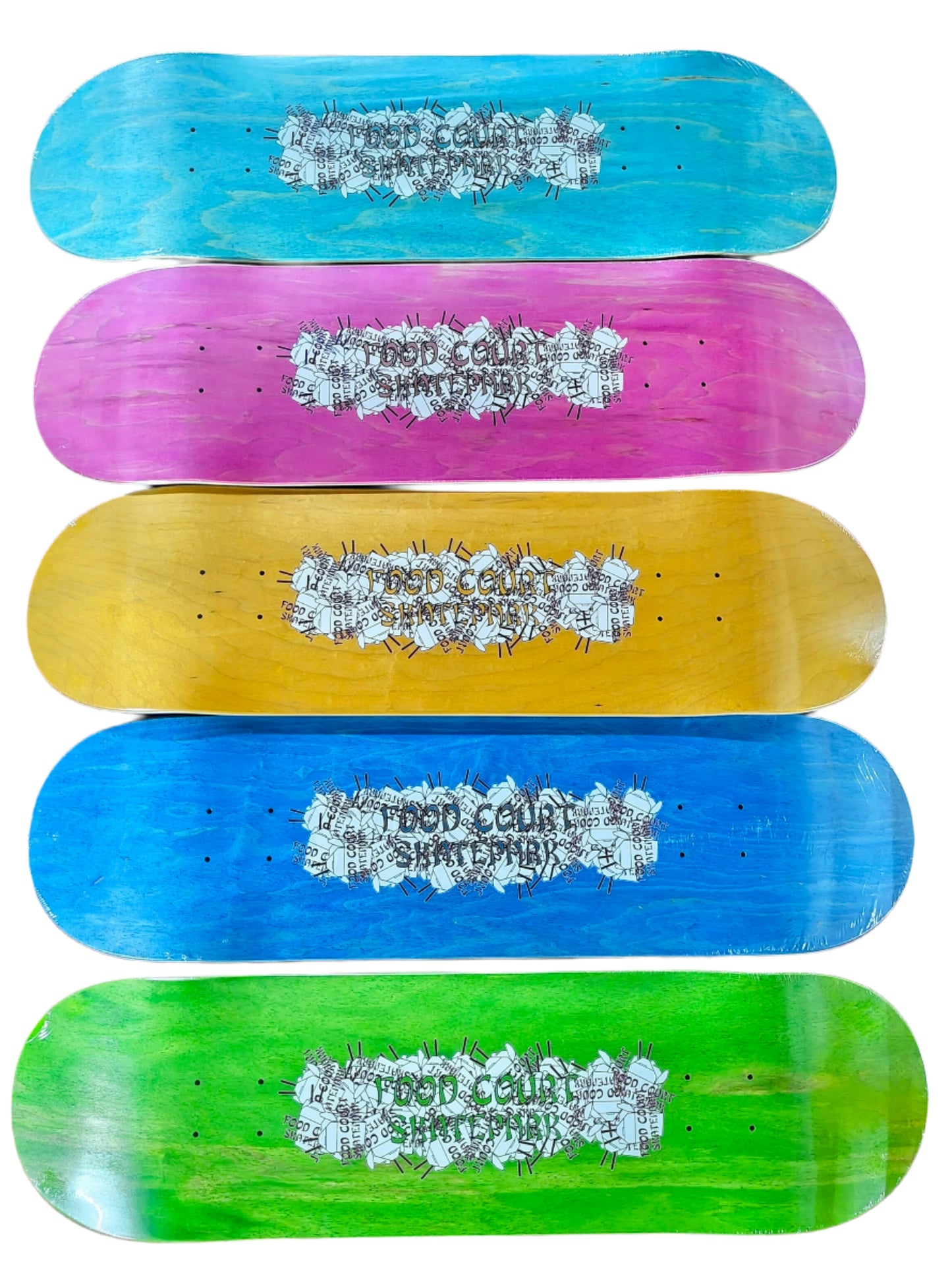 Food Box Pile-Up Skateboard Deck