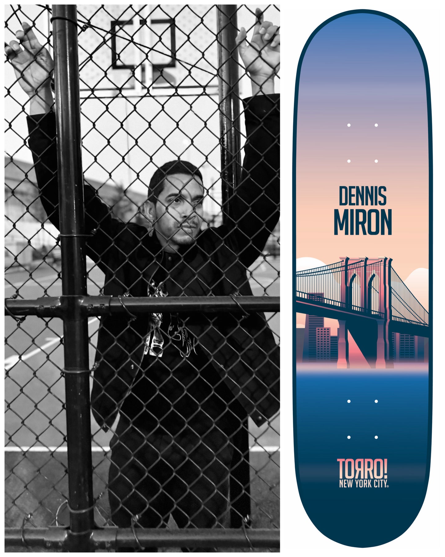 TORRO! NYC Landmark Collection - Dennis Miron - Brooklyn Bridge Pro Model Skateboard Deck