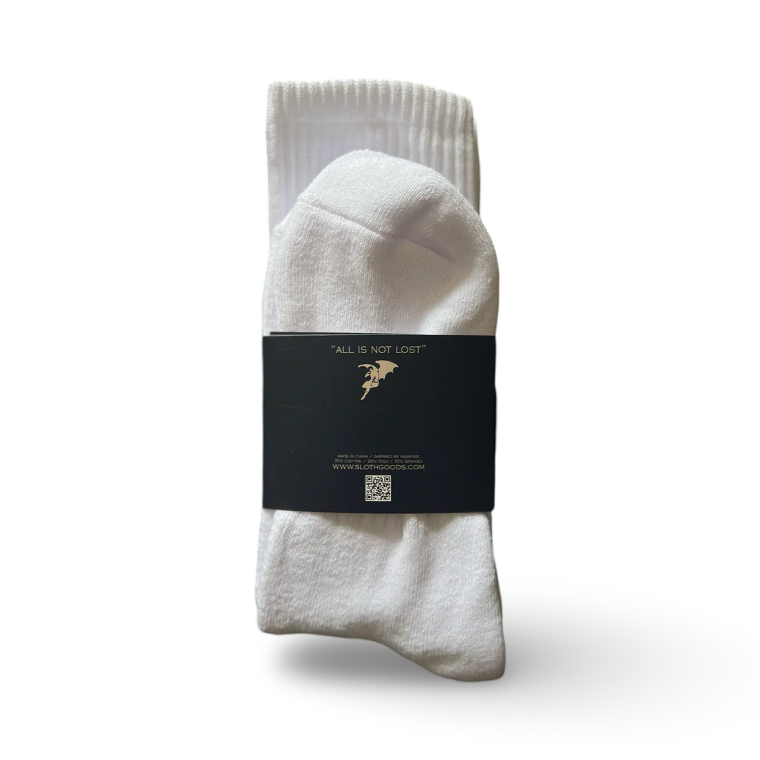 Sloth Insignia Socks (White)