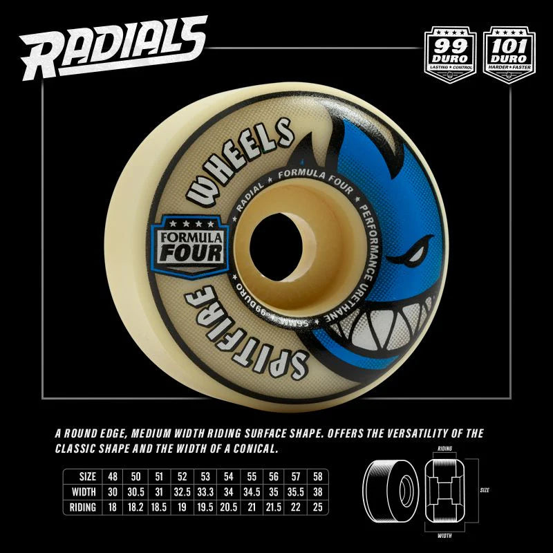 Spitfire Formula Four Radial 99a Skateboard Wheel