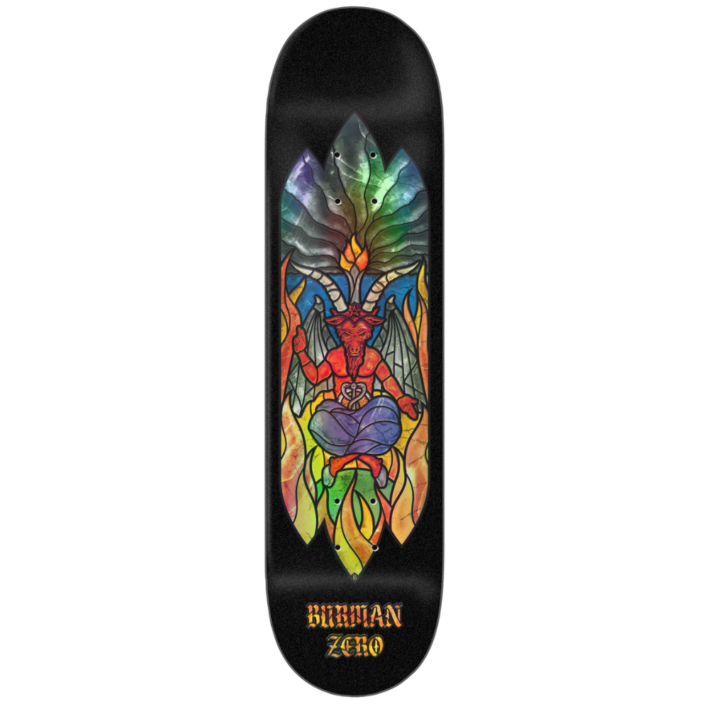 Zero Dane Burman Stained Glass (Baphomet) 8.625" Skateboard Deck