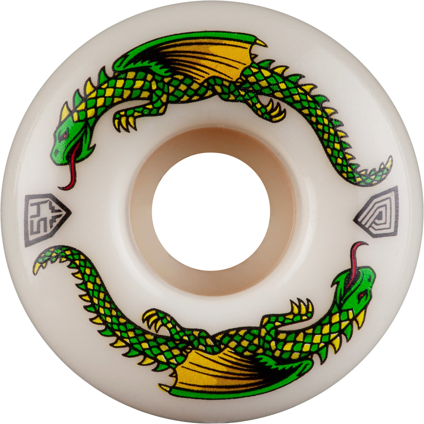Powell Peralta Dragon Formula 93a Skateboard Wheel (White)