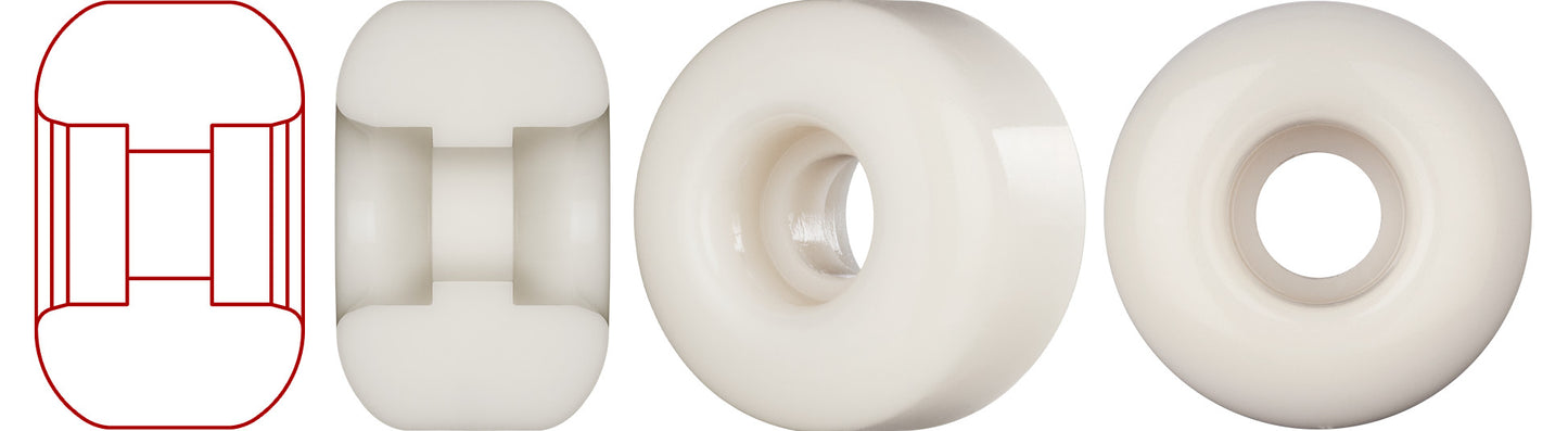 Powell Peralta Dragon Formula 93a Skateboard Wheel (White)