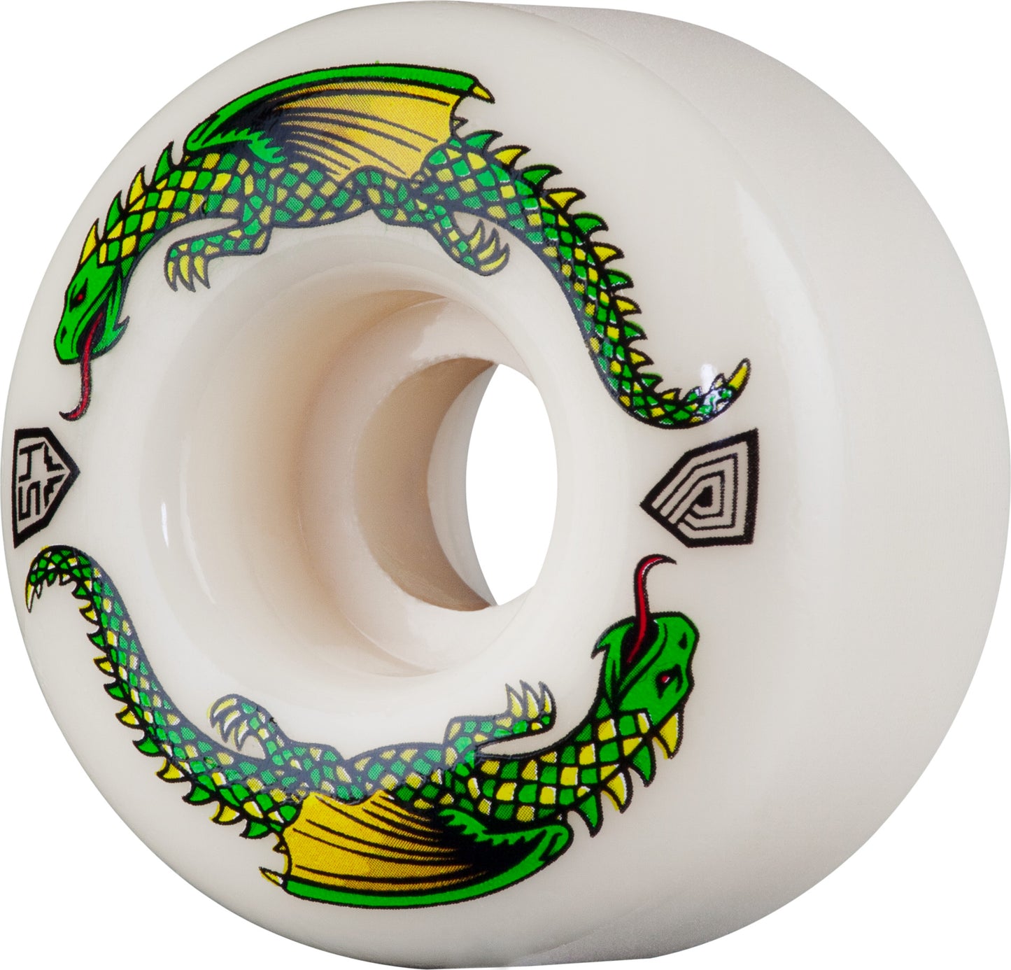 Powell Peralta Dragon Formula 93a Skateboard Wheel (White)