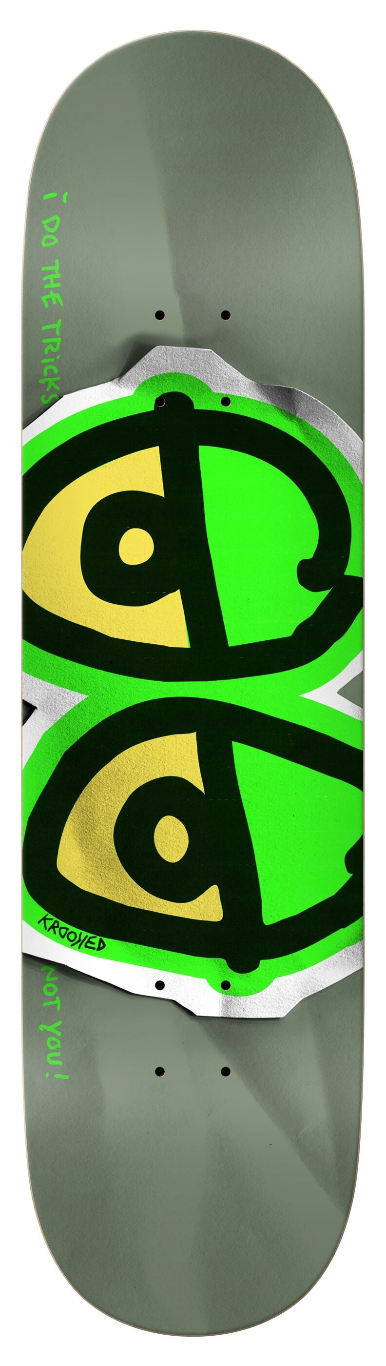 Krooked DBX Eyes Light Green 8.25" Full SE Skateboard Deck