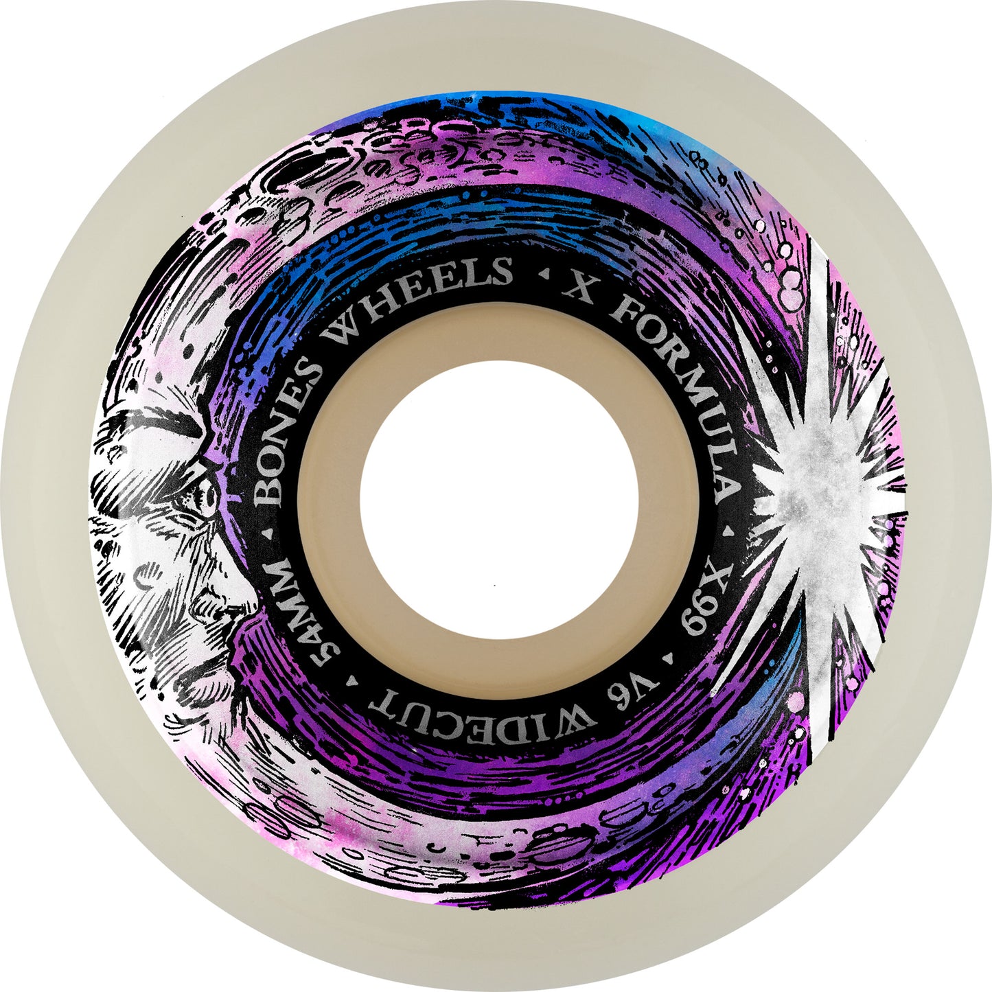 BONES WHEELS X-Formula Skateboard Wheels Moon Beam V6 Sidecut 99a