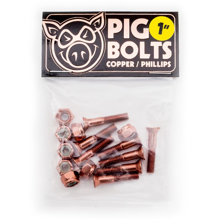 Pig Bolts Copper 1" Phillips Hardware