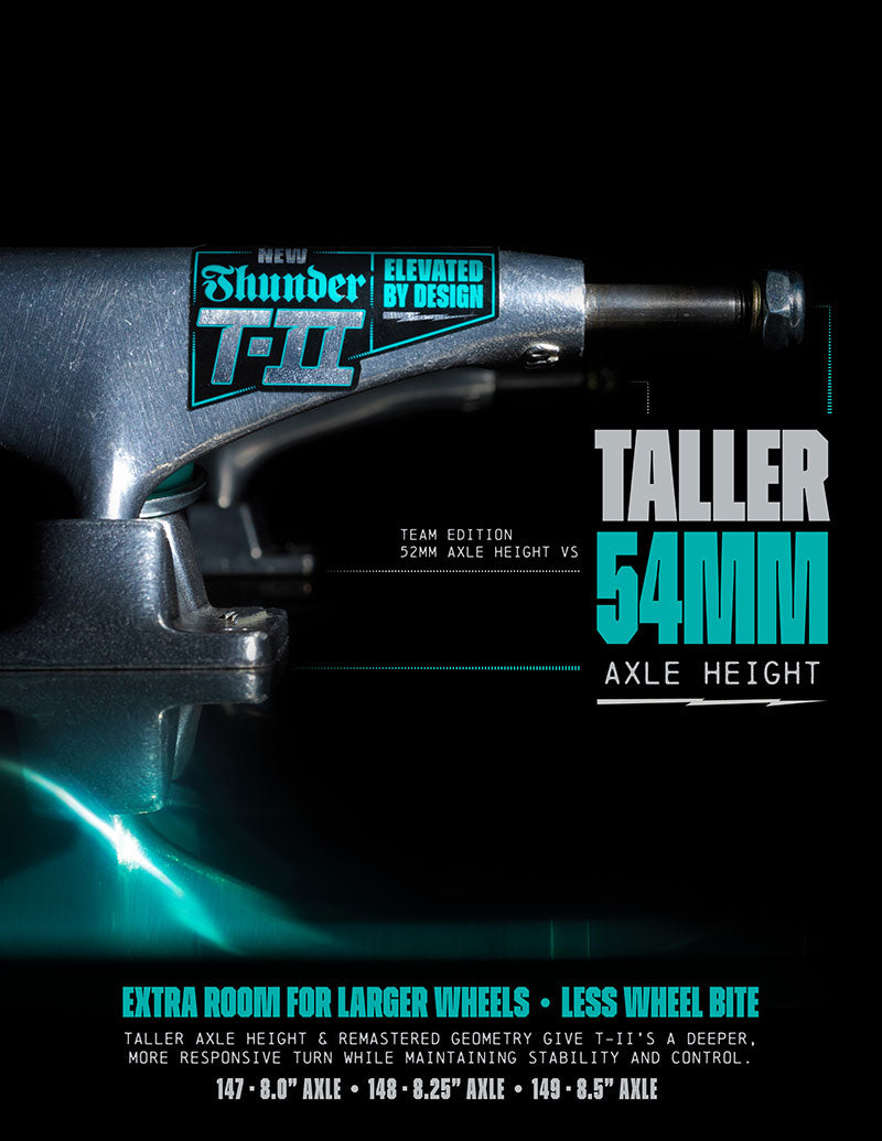 Thunder T-II Skateboard Truck (Polished)