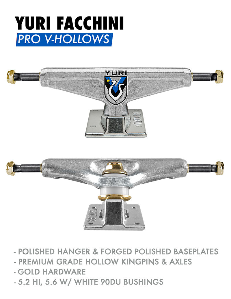 Venture Yuri Facchini Pro V-Hollow Skateboard Trucks (Polished)