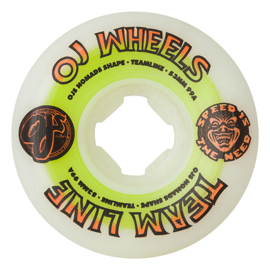 OJ Wheels Team Line Original Green/Orange Nomads 53mm 99a Skateboard Wheel