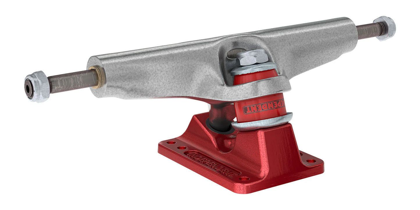 Independent Stage 4 Hollow Bar Logo Skateboard Truck (Polished / Anodized Red)