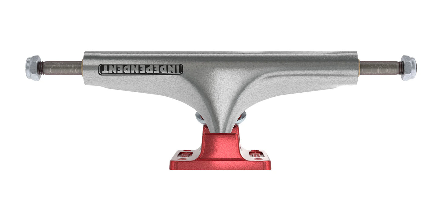 Independent Stage 4 Hollow Bar Logo Skateboard Truck (Polished / Anodized Red)