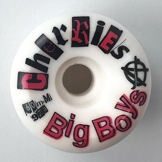 Cherries 60mm Big Boys White Conical 97a Skateboard Wheel