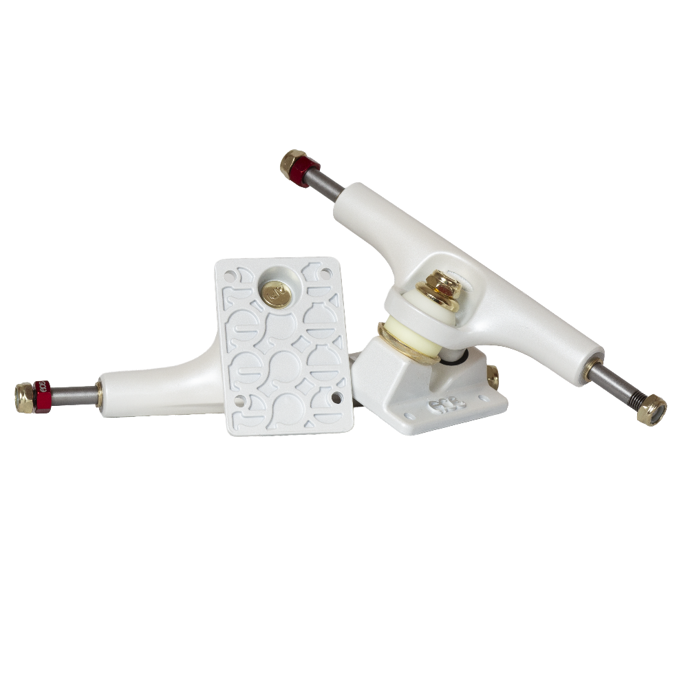 Ace AF1 Skateboard Truck (Satin White w/ Gold Hardware)