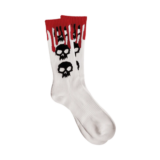 Zero 3 Skull Blood Socks (White)