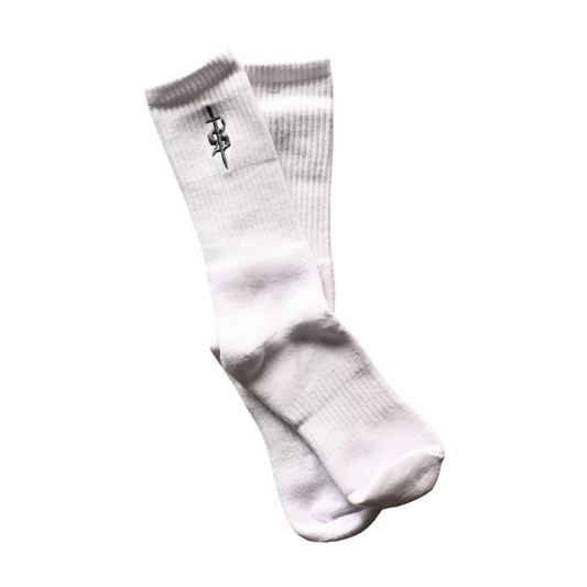 Sloth Insignia Socks (White)