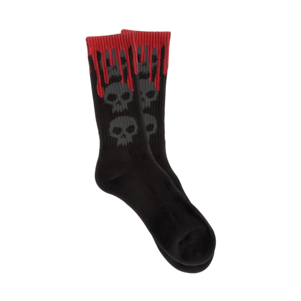Zero 3 Skull Blood Socks (Black / Black)