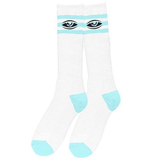 Always Watching Embroided Sock (Sky Blue)