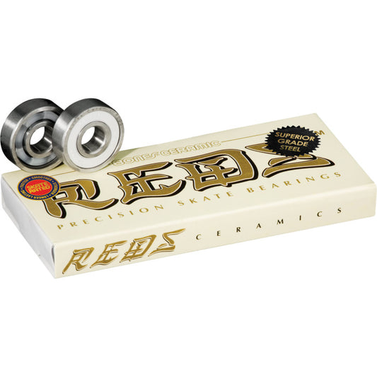 Bones Ceramic REDS Skateboard Bearings 8 pack