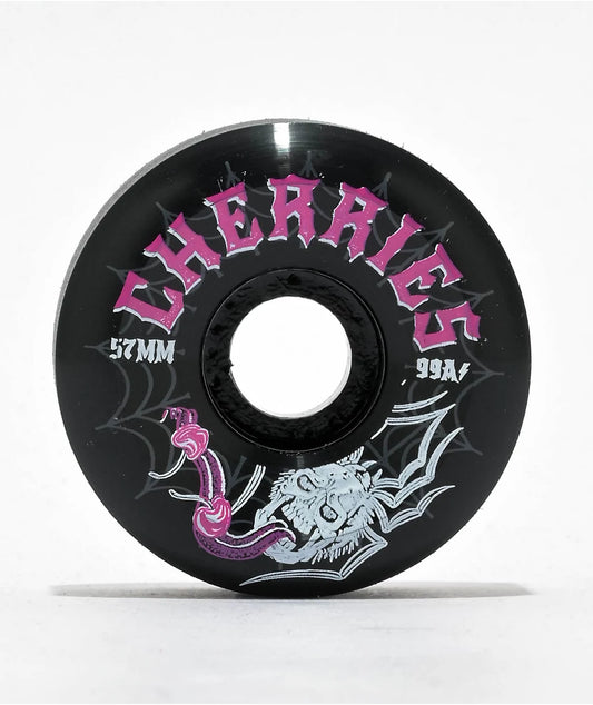 Cherries Spiders Black Conical 99a Skateboard Wheel