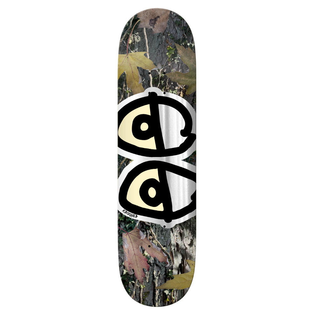 Krooked Team Eyes Camo 8.50" Skateboard Deck