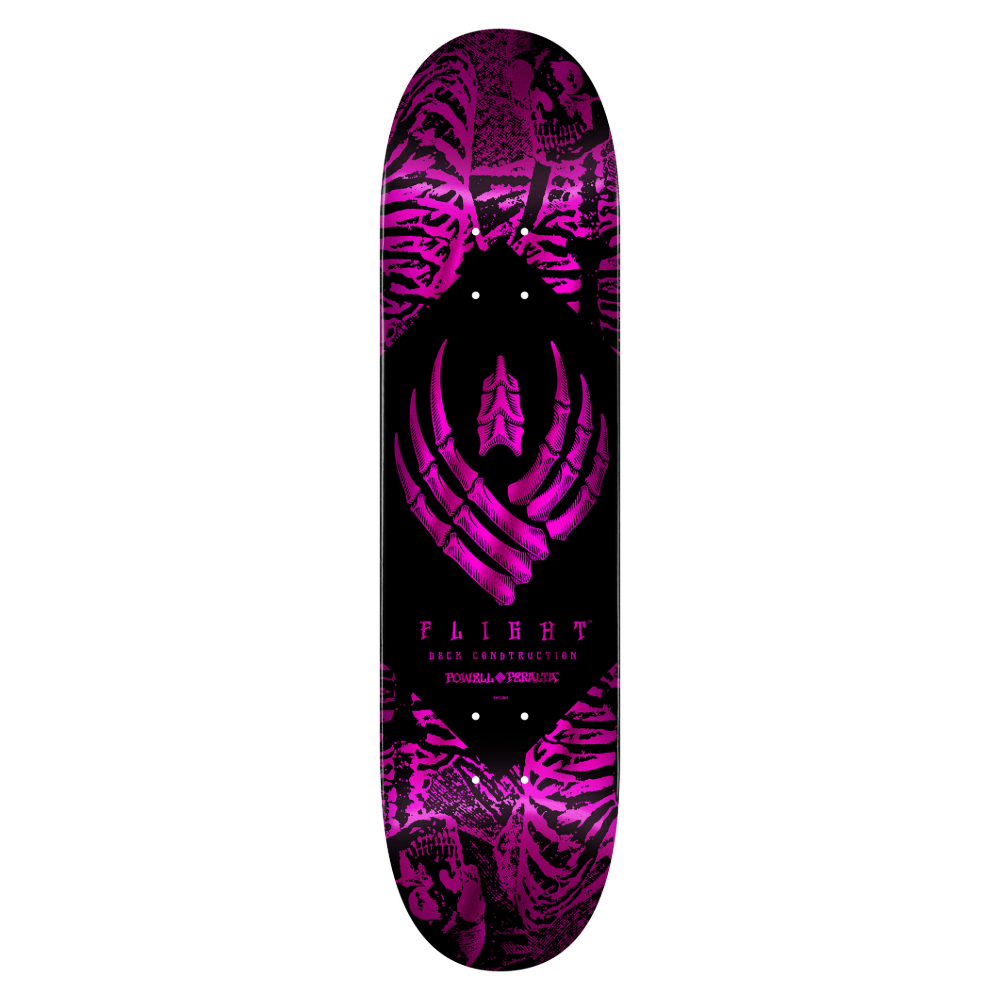 Powell Peralta Skeleton Foil Pink FLIGHT 8.00" Skateboard Deck