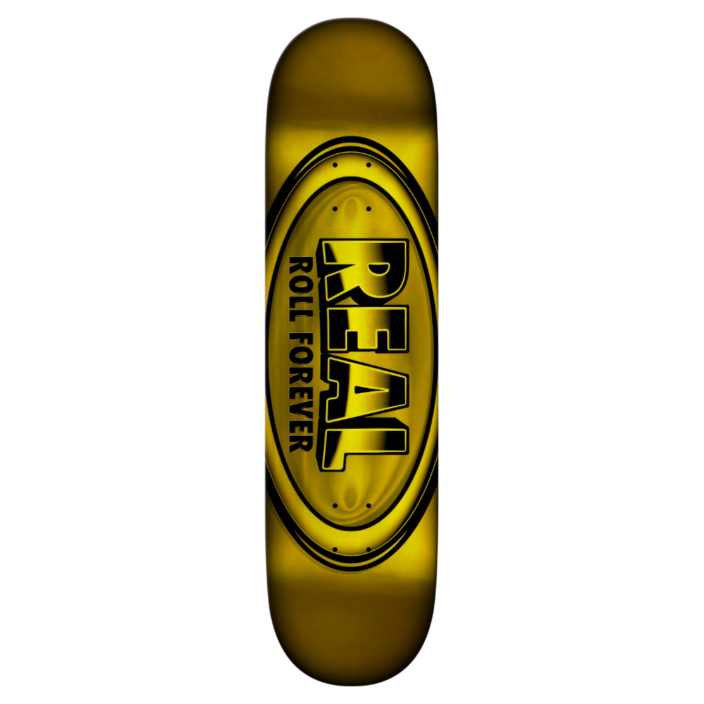 Real DBX Oval Gold Foil 8.38" FULL Skateboard Deck