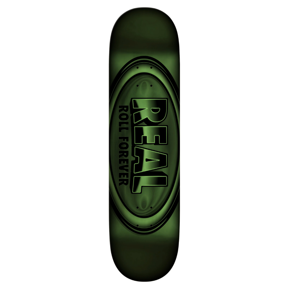 Real DBX Oval Green Foil 8.50" FULL Skateboard Deck