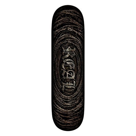 Real Team Barbed Wire Oval 8.50" Skateboard Deck (Rusted Foil)
