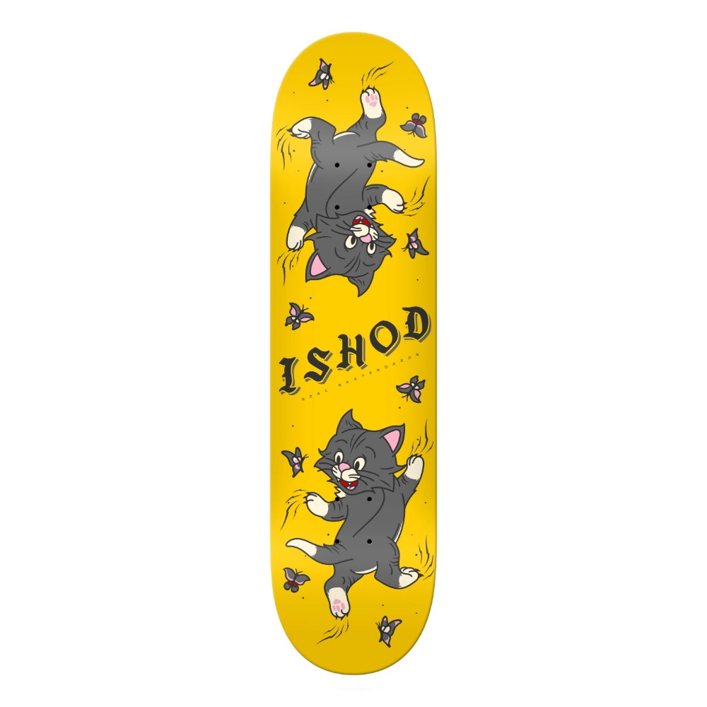 Real Ishod Kitten Scratch Twin Tail 8.00" Skateboard Deck