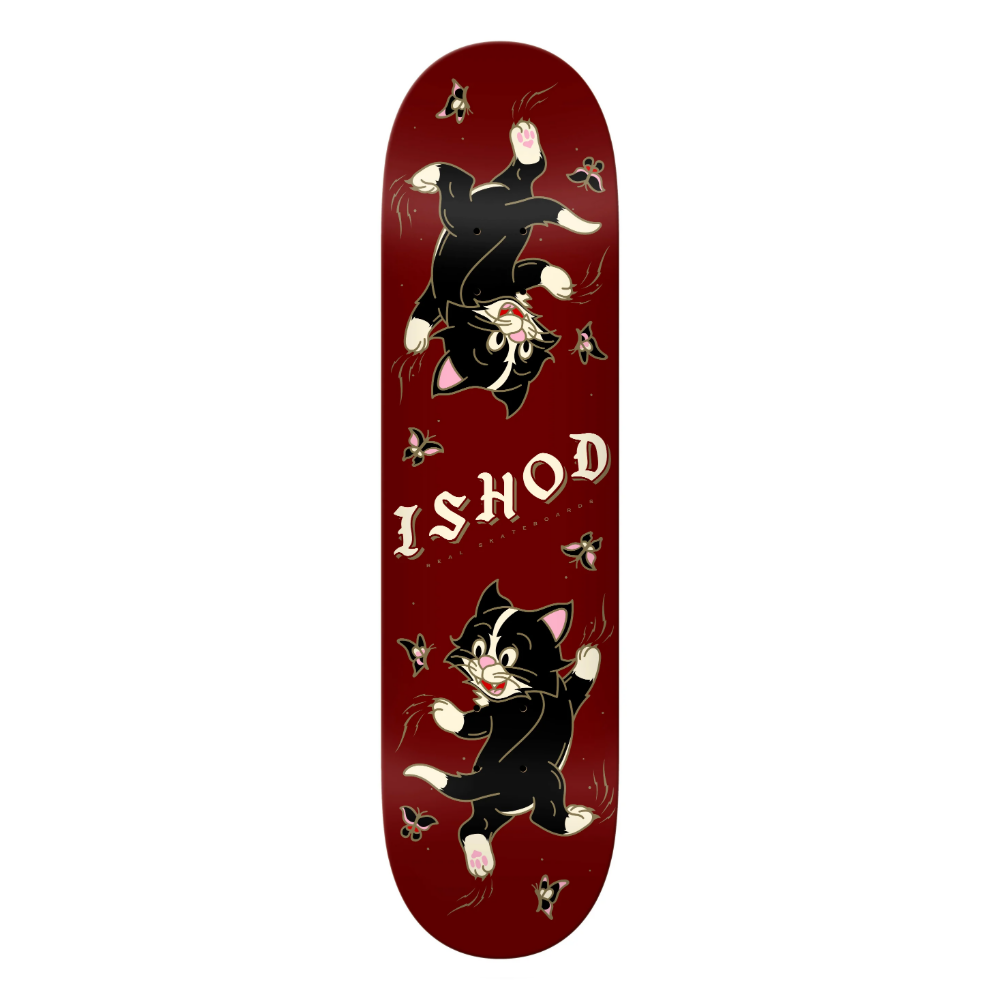 Real Ishod Kitten Scratch Twin Tail 8.25" Skateboard Deck