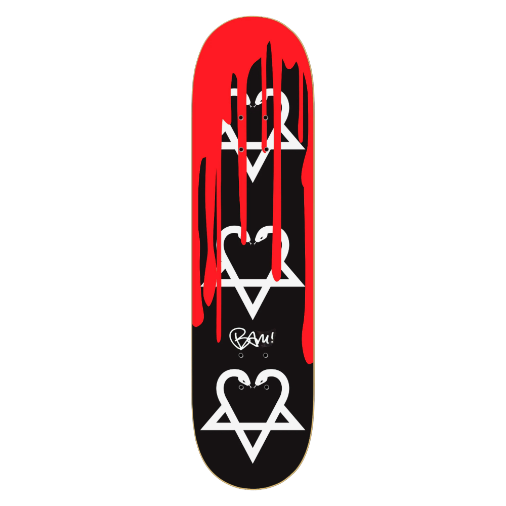 Zero x Bam Margera Snakes With Blood Skateboard Deck