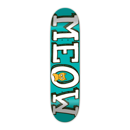Meow Logo 8.00" Skateboard Deck (Teal)