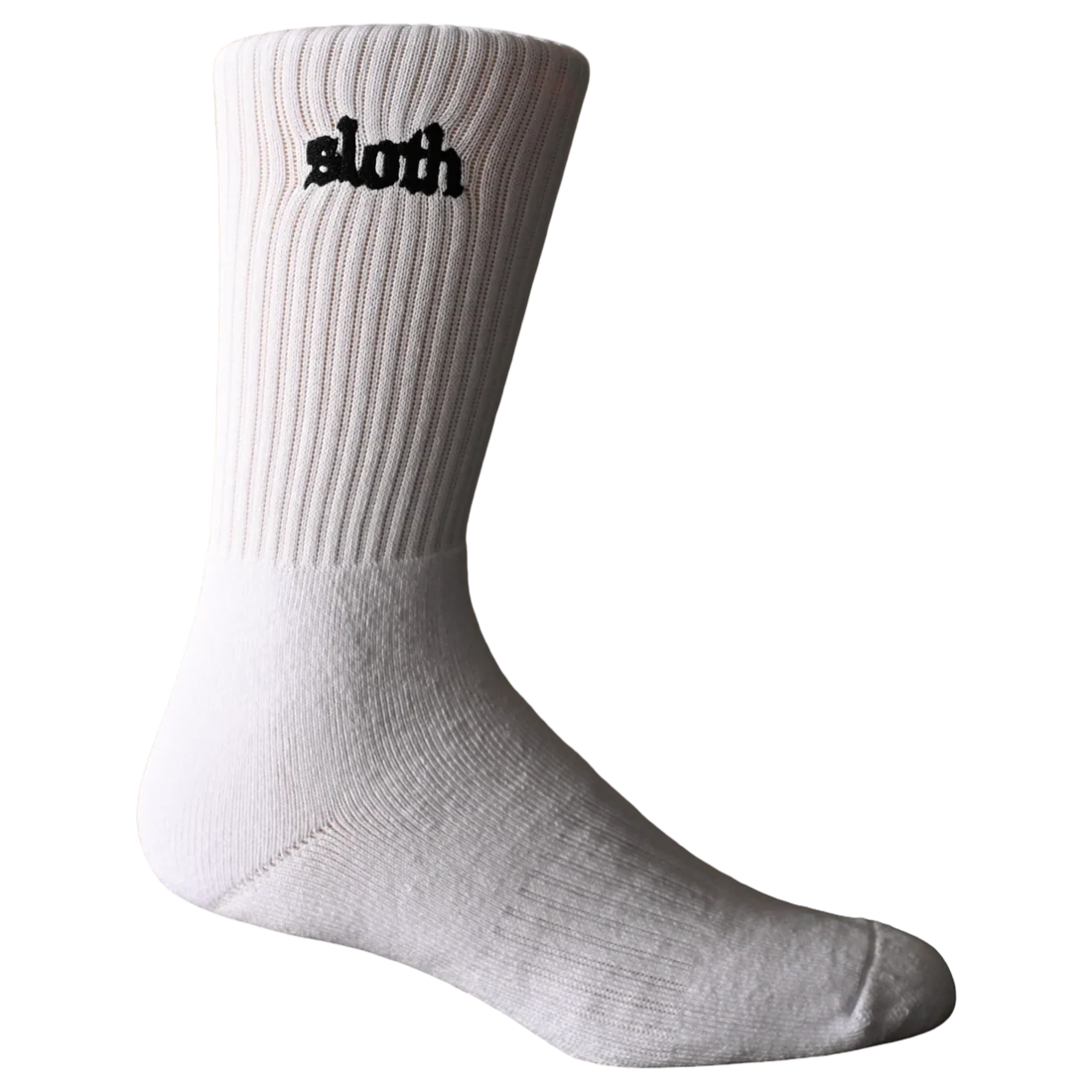 Sloth Text Socks (White)