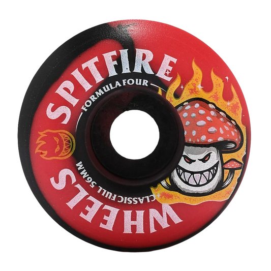 Spitfire Formula Four Classic Full Shroom Bighead 99a Skateboard Wheel (Black / Red Swirl)