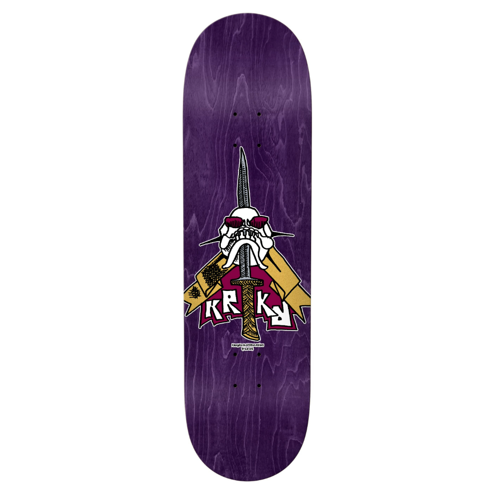 Krooked Team Skull Sword 8.75" Skateboard Deck