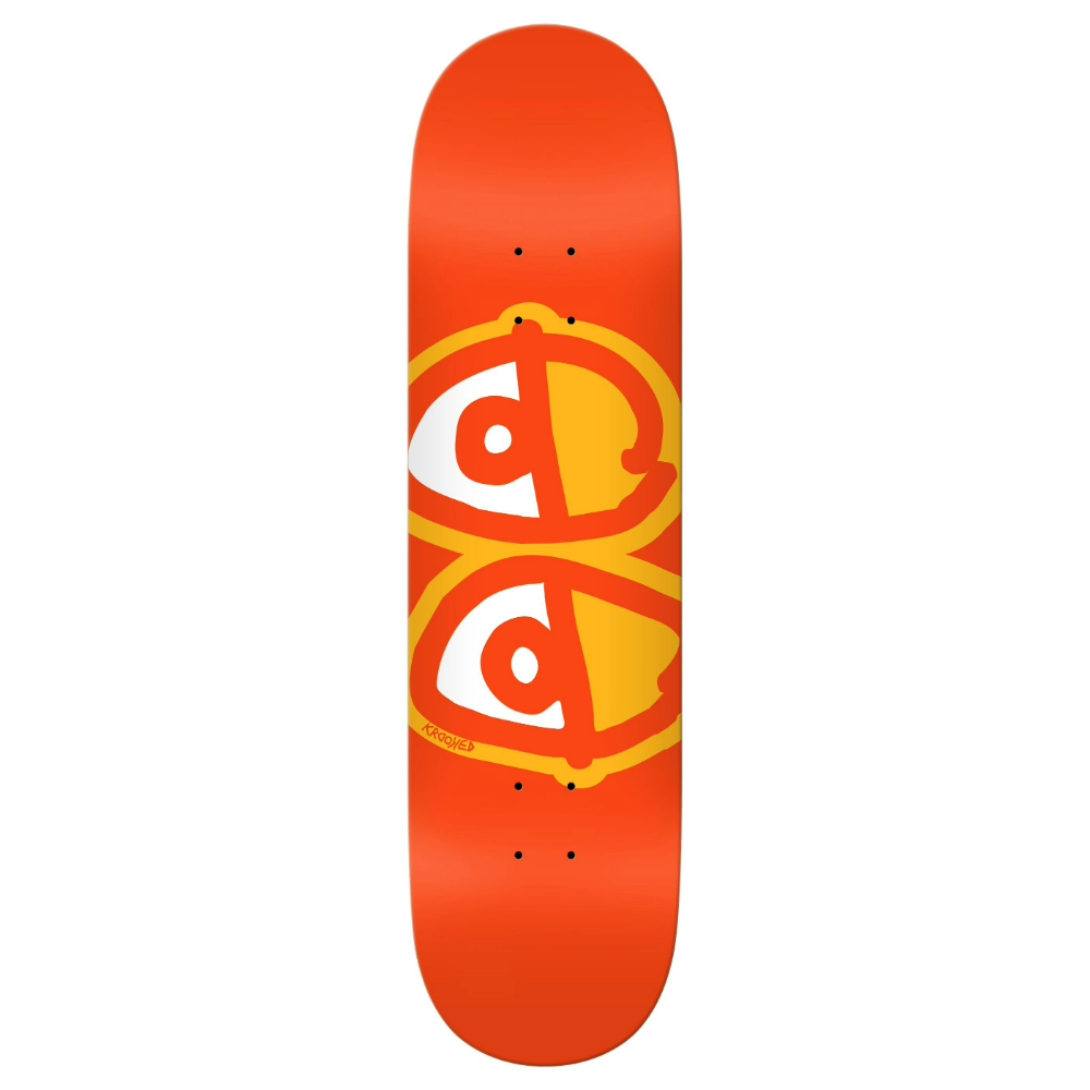 Krooked Team Eyes Orange 8.25" Skateboard Deck