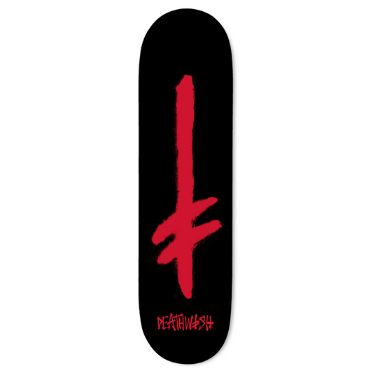 Deathwish Gang Spray 8.00" Skateboard Deck (Black / Red)