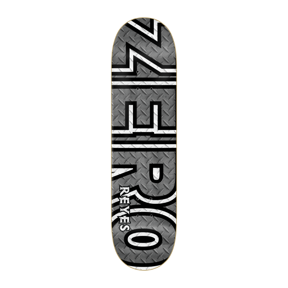Zero Reyes Signature Bold 8.25" Skateboard Deck (Diamond Plate)