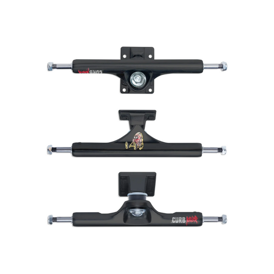 Slappy Trucks ST1 Inverted Curb Killer 10.00" Skateboard Trucks (Matte Black)