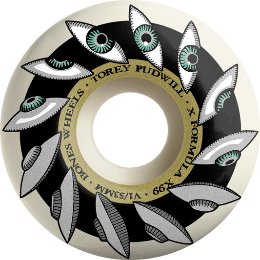 BONES WHEELS X-Formula Pudwill Eyeing Saucer V1 Standard 99a Skateboard Wheel