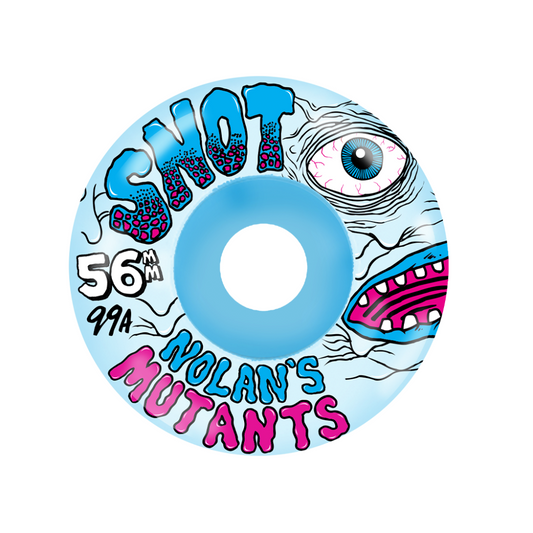 Snot Wheel Co. Nolan's Mutants Conical 56mm 99a Skateboard Wheel (Blue)