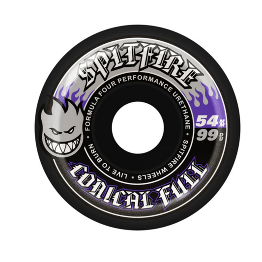 Spitfire Formula Four Conical Full 54mm 99a Skateboard Wheel (Black)