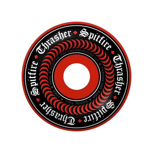 Spitfire x Thrasher Oath Formula Four Radial Full 99a Skateboard Wheel (Red)